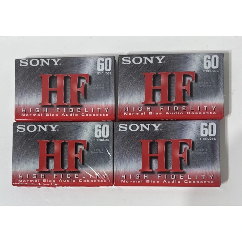 Sony HF 60 Normal Bias High Fidelity‎ Audio Cassettes C-60HFC NEW LOT Of 4