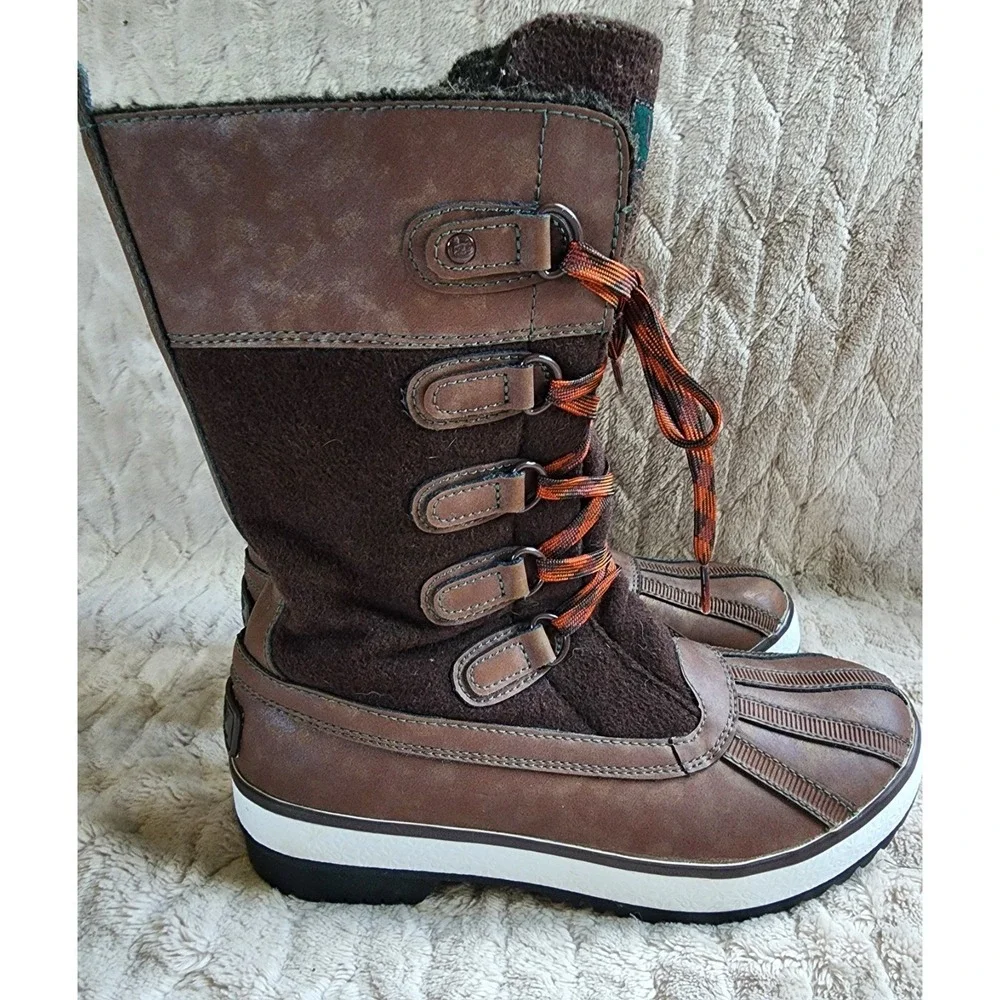 UGG Baroness Waterproof Lace Up Brown Winter Duck Boots Womens 6.5