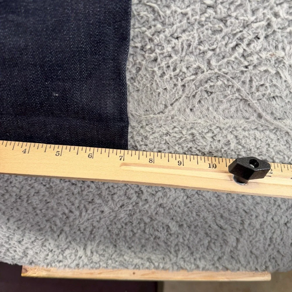 Uniqlo Jeans Men's 34x31 Black Cotton Denim Straight Dark Wash Workwear Stretch