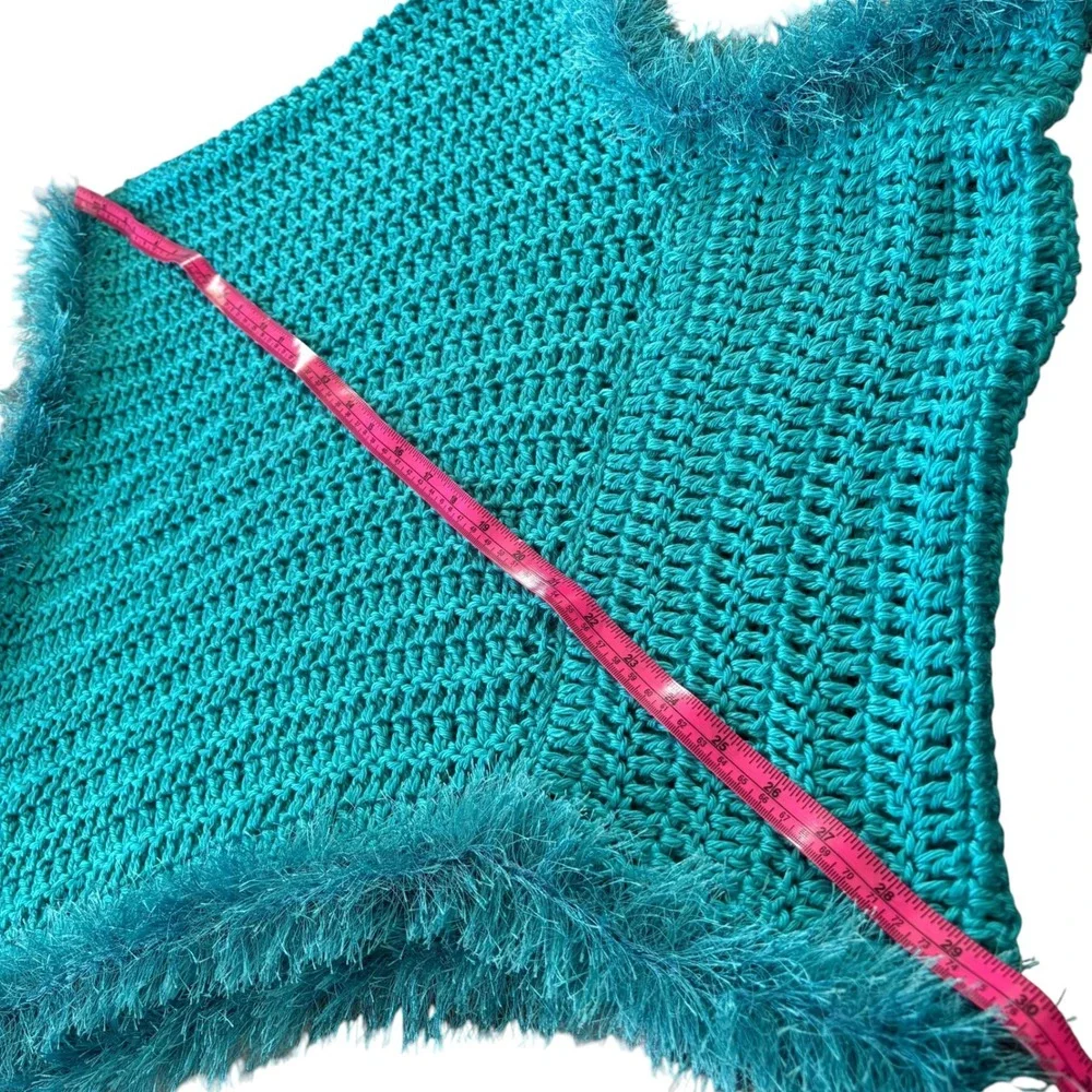Handmade teal crochet