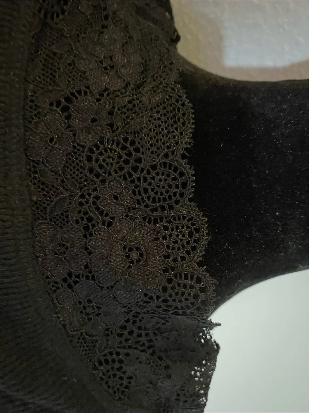 Free People Black Lace-Trim Button Cardigan
