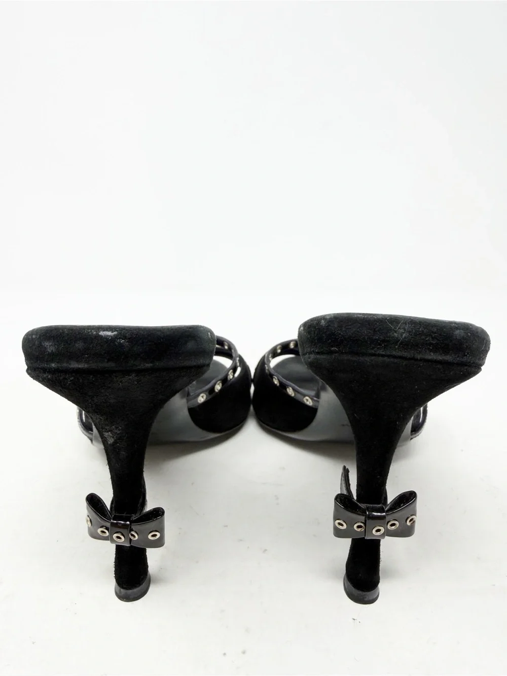 Vintage Christian Dior John Galliano Bondage Black Sandal Mules Size EU 38.5