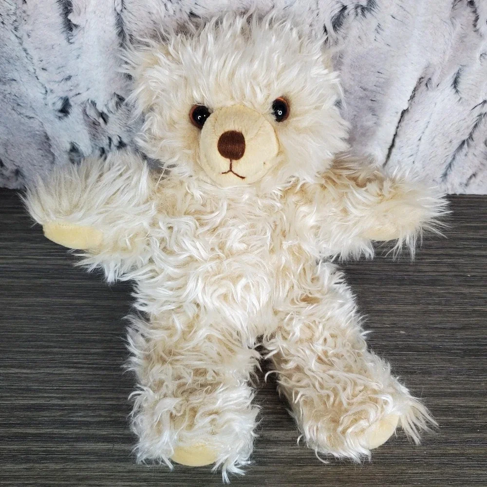 Vintage Dakin SHAGGY Teddy Bear‎ Cream Color, Furry 11