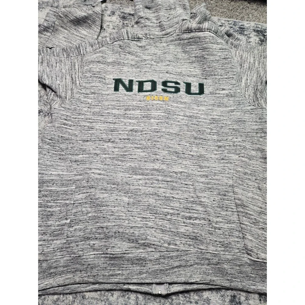 NDSU Bison Franchise Club NCAA Full Zip Hoodie Jacket Heather Gray Size XXXL NWT