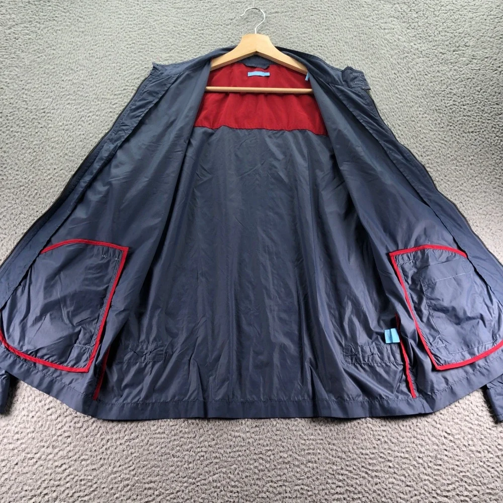 J Mclaughlin Jacket Mens Large Blue Bomber Lightweight Windbreaker Full Zip Fall