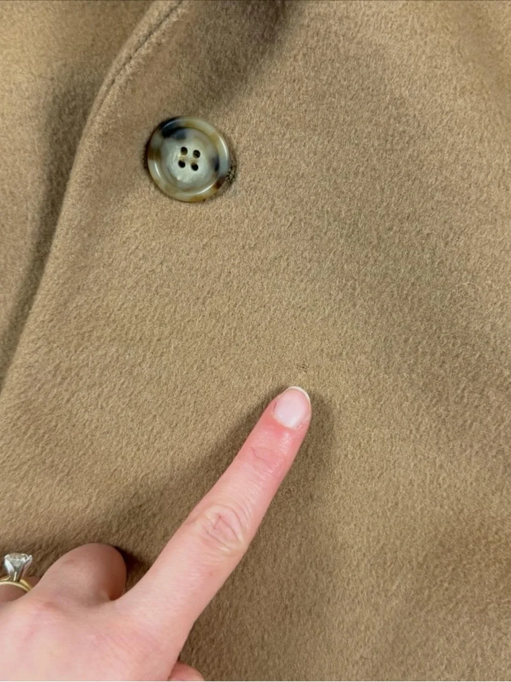 Vintage Camel Tan Long Single Breasted Wool Overcoat Men’s 42 Large Winter‎ Coat