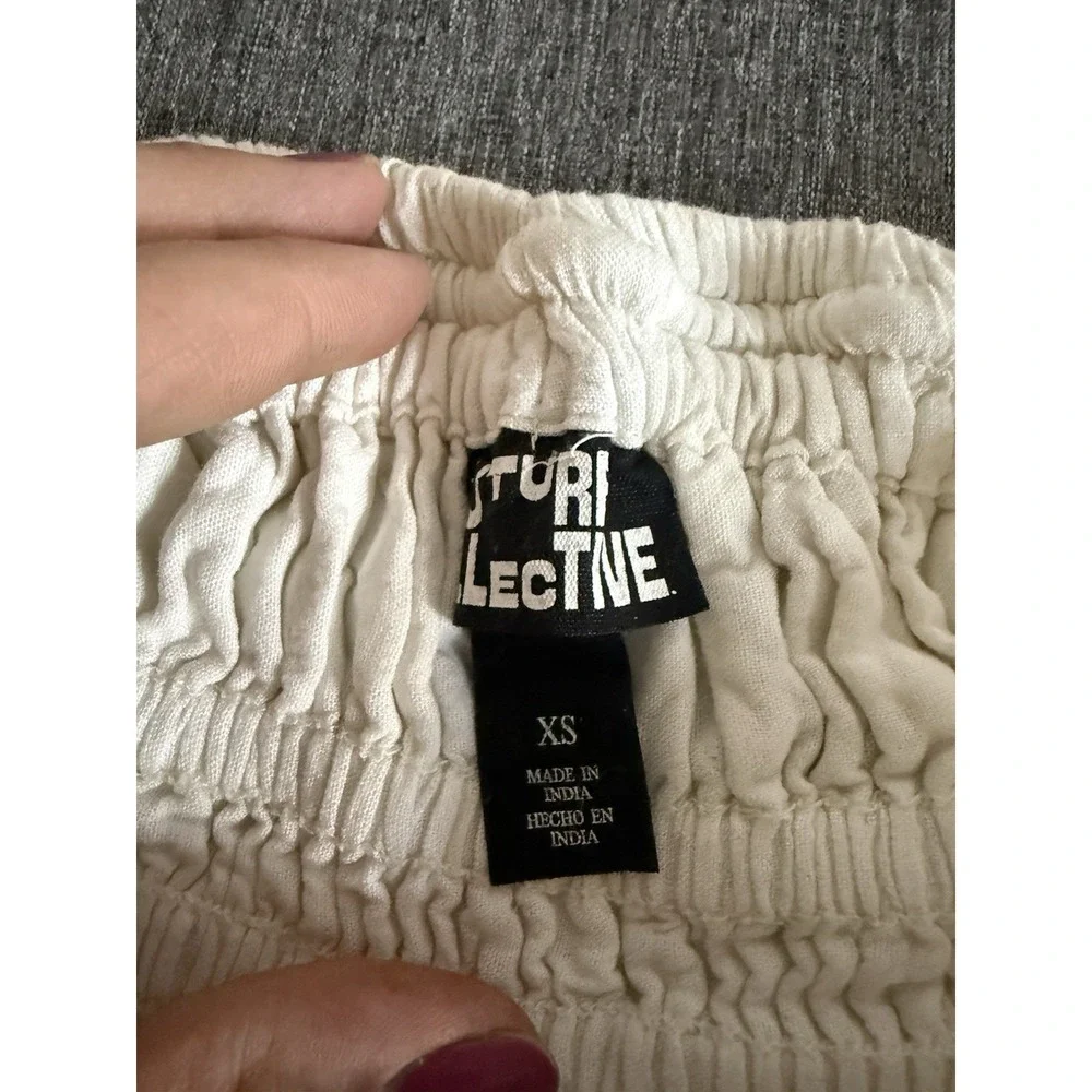 Future Collective White Eyelet Embroidered Maxi Skirt Womens Sz XS Boho Cottage