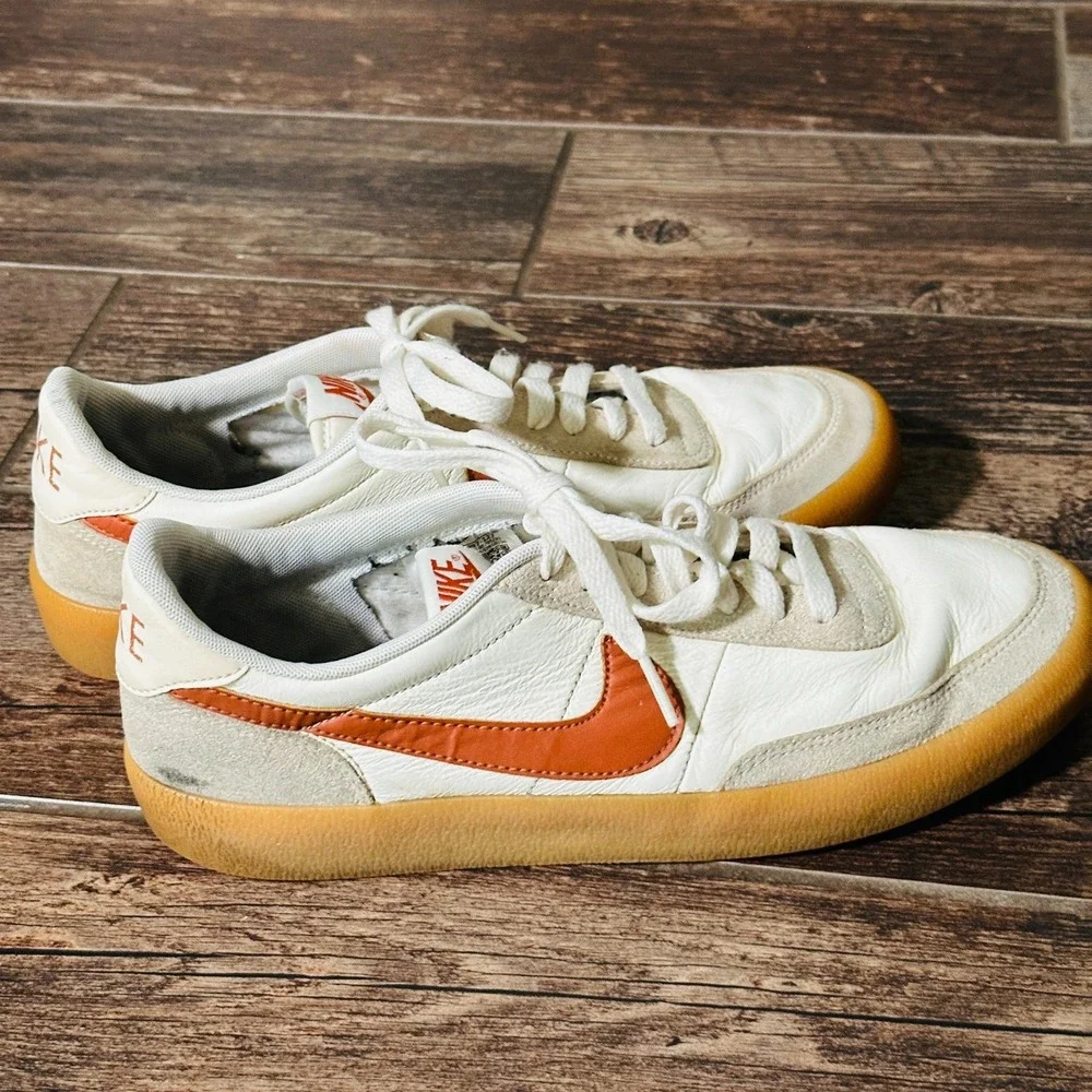 Nike Killshot 2 Sneakers Shoes Mens 9 White Desert Orange Leather Gum Soles