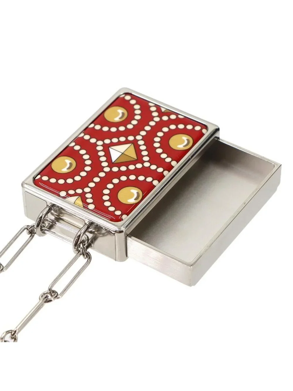 Hermes Boite a Reves Pendant Long Necklace Silver