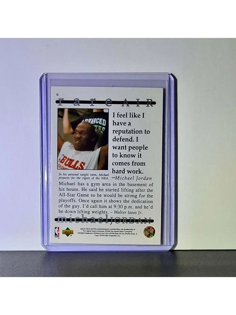 Michael Jordan 1994 Upper Deck Rare Air MJ Decade of Dominance Card Bulls