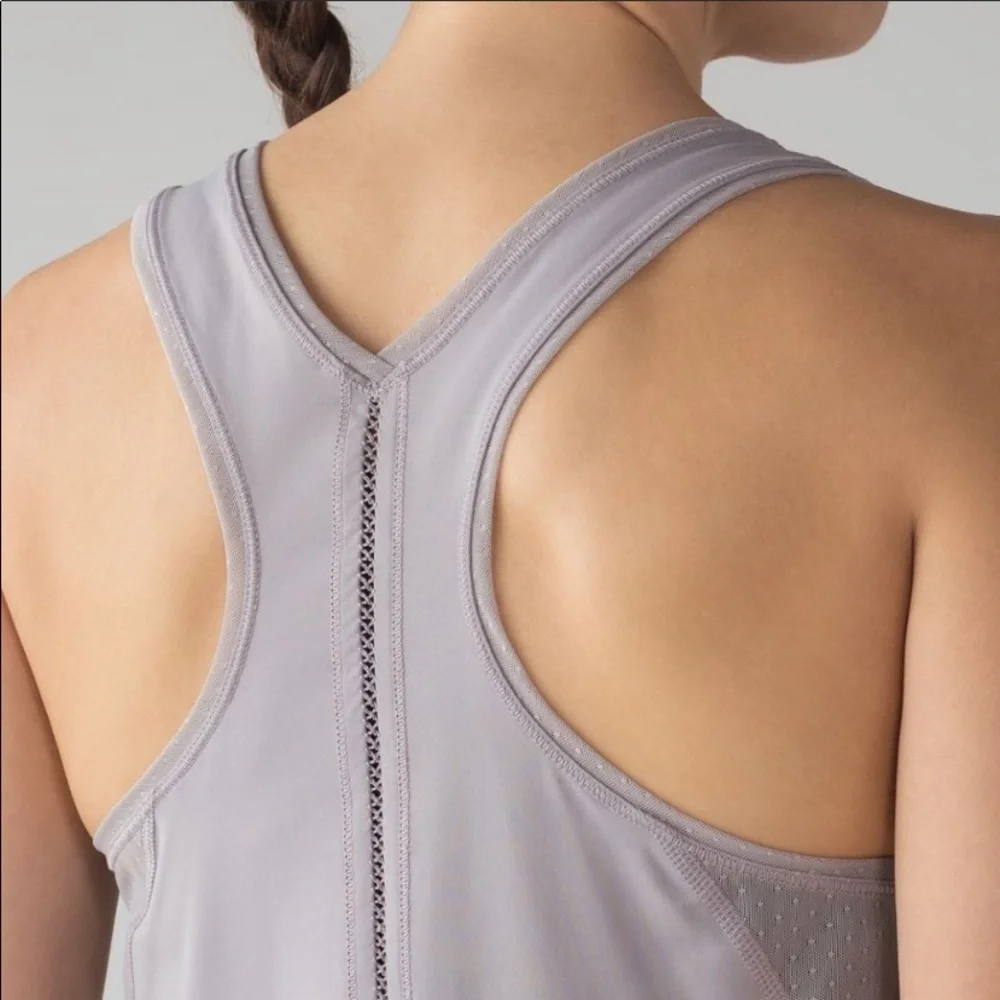 Lululemon Tank Top Embodiment Lavender Racerback Scoop Neck Size 4