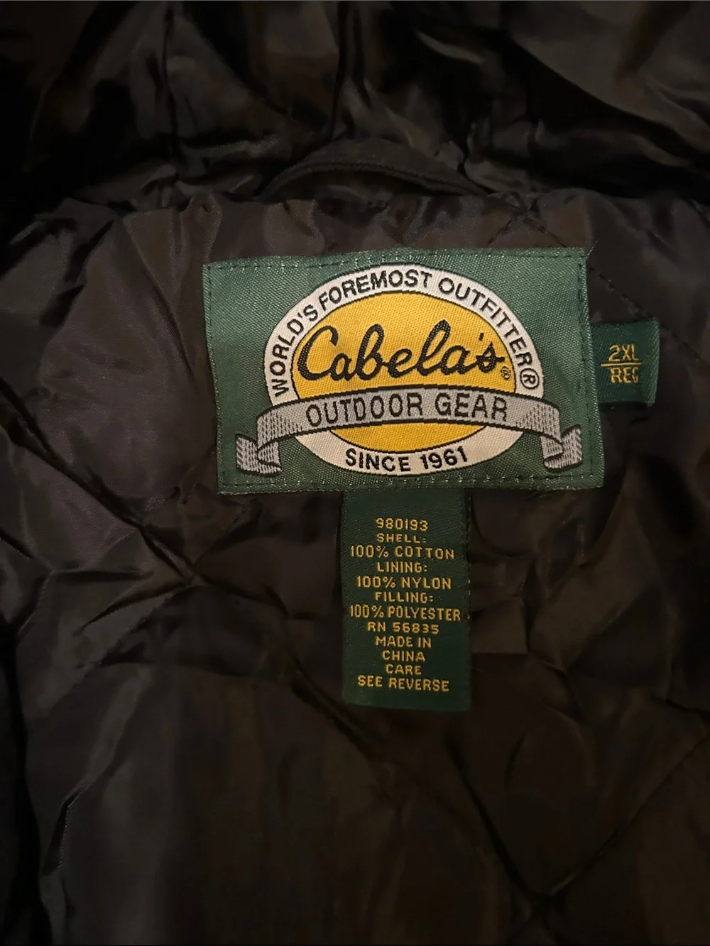 Cabela's Black Hooded Bomber-Style Jacket