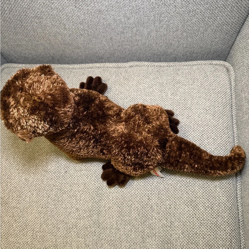 Adorable Brown and Cream Otter Plush for Small Pets