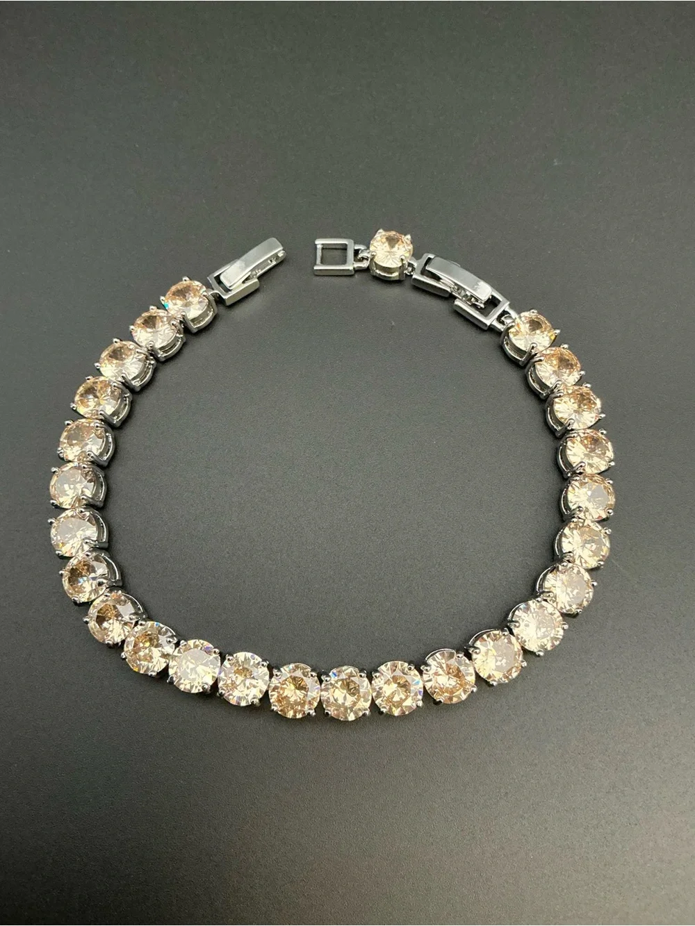 Champagne CZ Tennis Bracelet