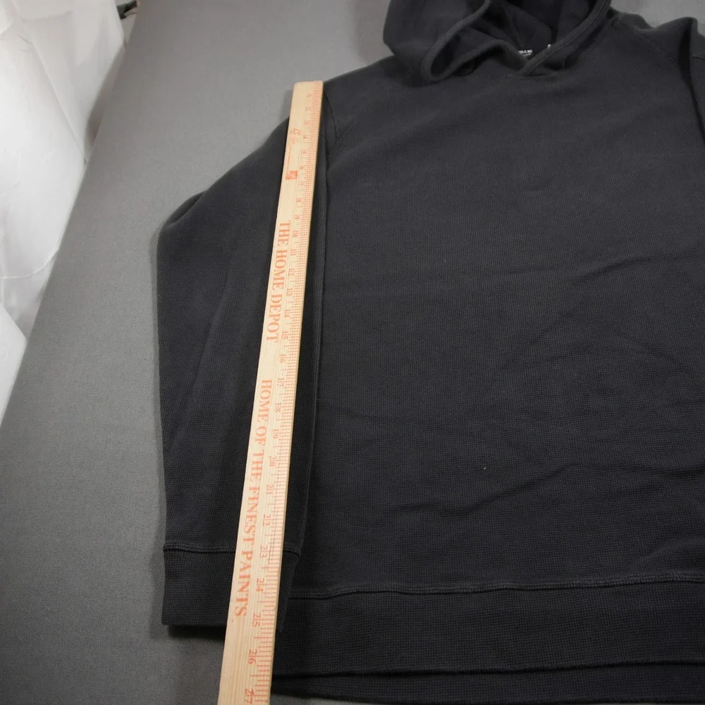 Public Rec Waffle Knit Raglan XL Men Hoodie Thermal Black Gym Essential Pullover