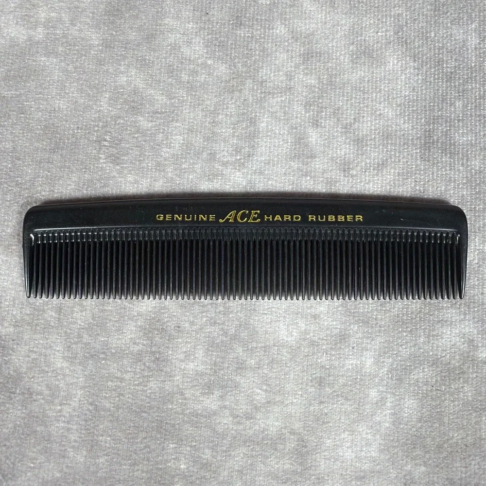 Vtg ACE Genuine Hard Rubber Hair Comb 5