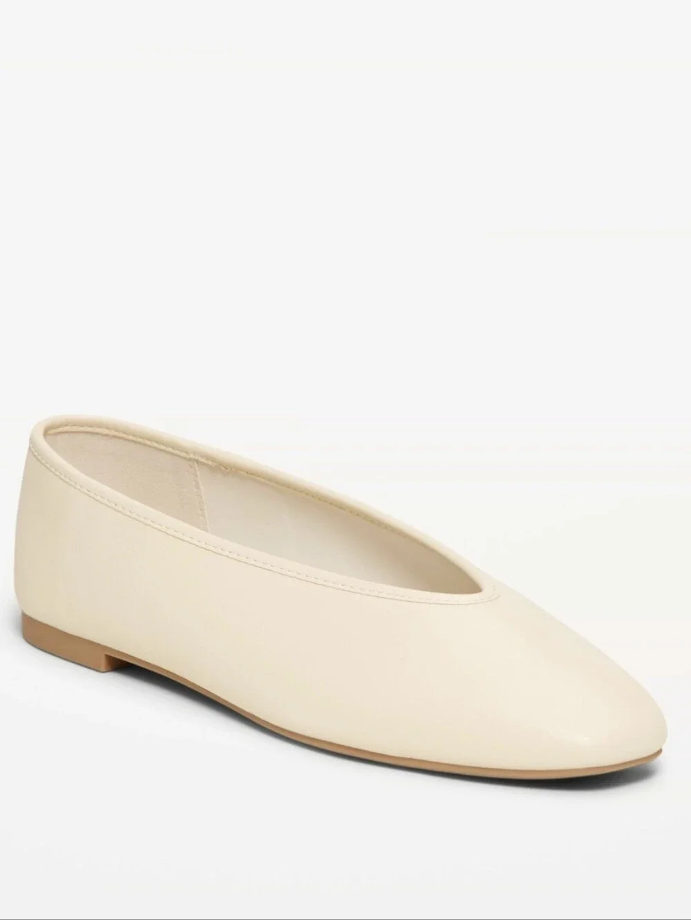 Old Navy Butter Ballet V-Cut Flats Slip On Textured Outside 1/4
