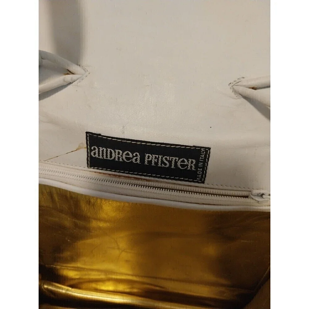 Women's purse andrea pfister Vintage Crossbody bag white Flower