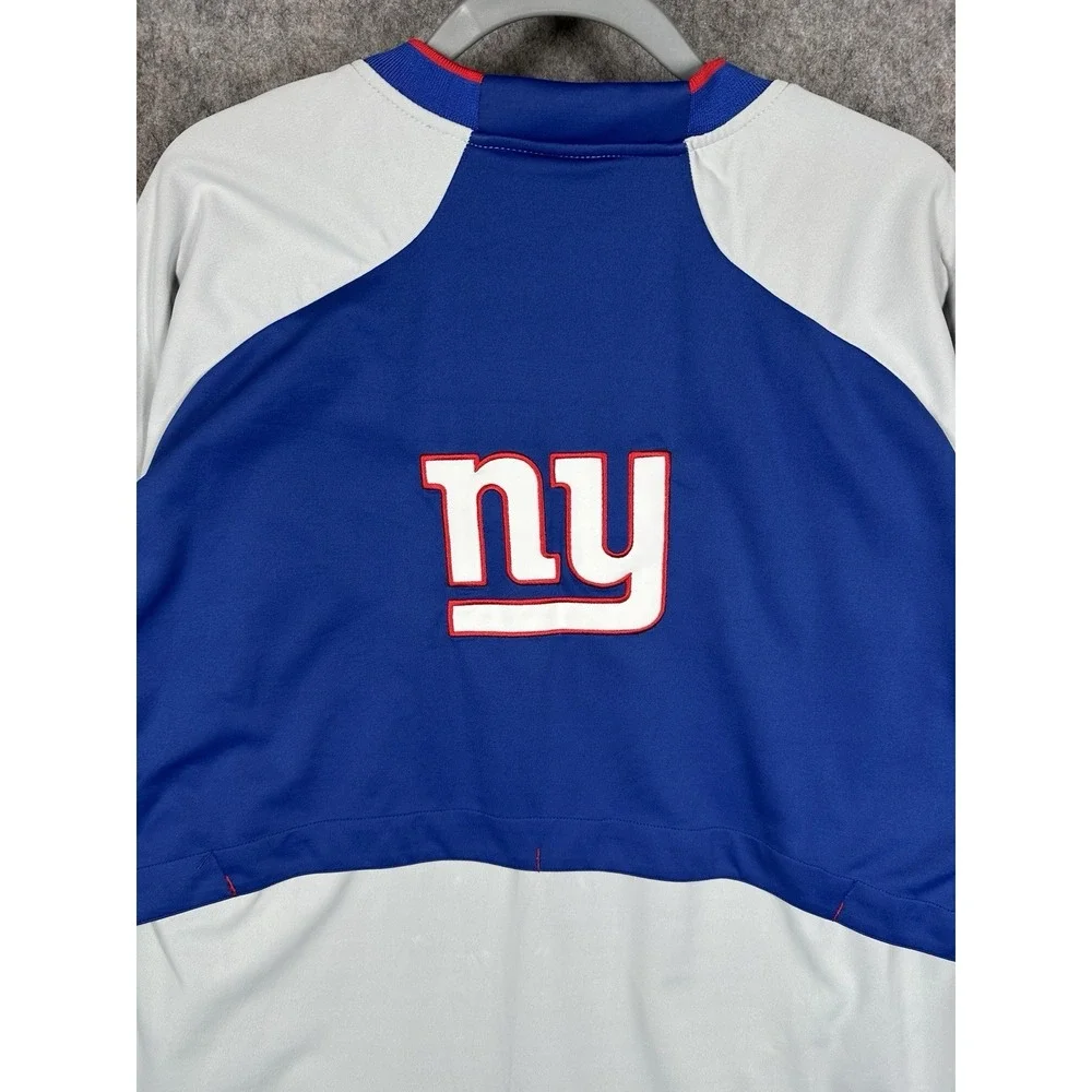 Y2K Reebok New York Giants On Field‎ Pullover Jacket Mens XL Gray NFL