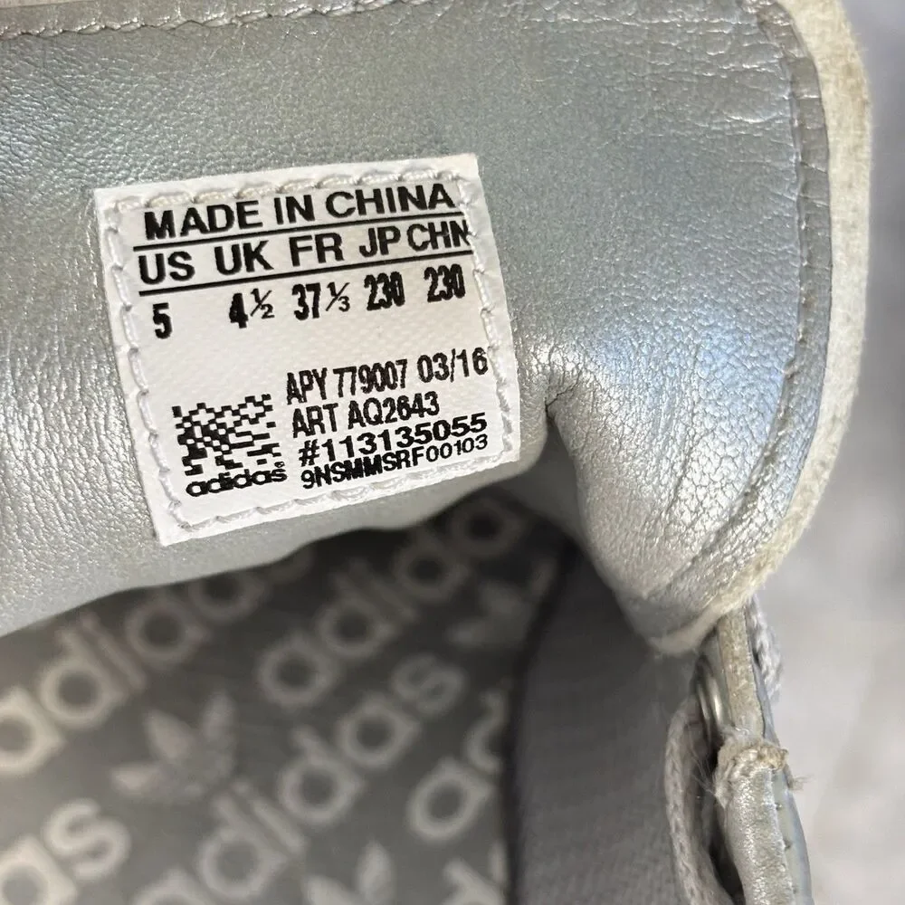 Raf Simons x Adidas Stan Smith Silver Metallic Mens Size 5 Womens Size 6 AQ2643