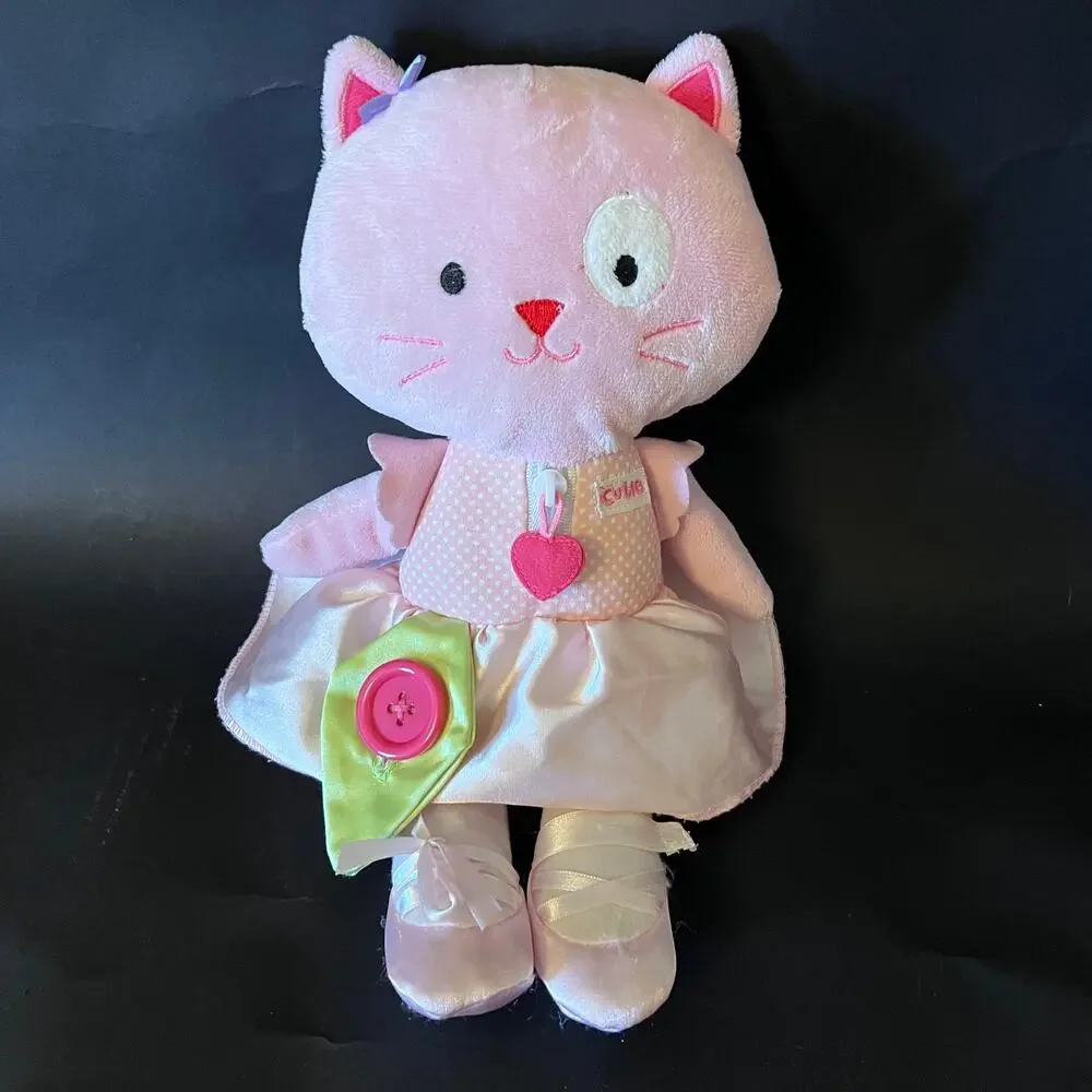 Kids Preferred Pink Ballerina Kitty Cat‎ Lovey Plush Tutu Cutie Sensory Toy