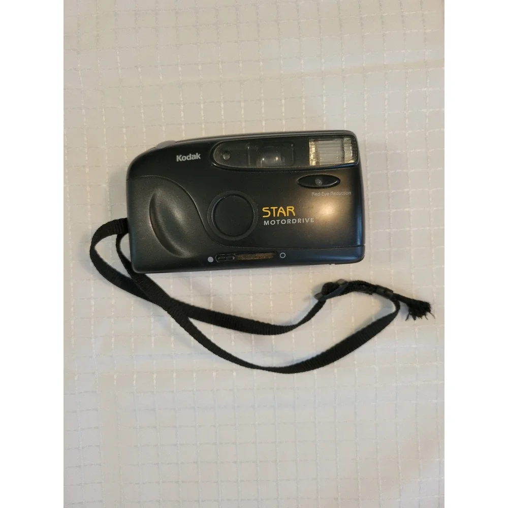 Kodak Star Motordrive 35mm Film‎ Camera Black Point and Shoot Vintage Untested