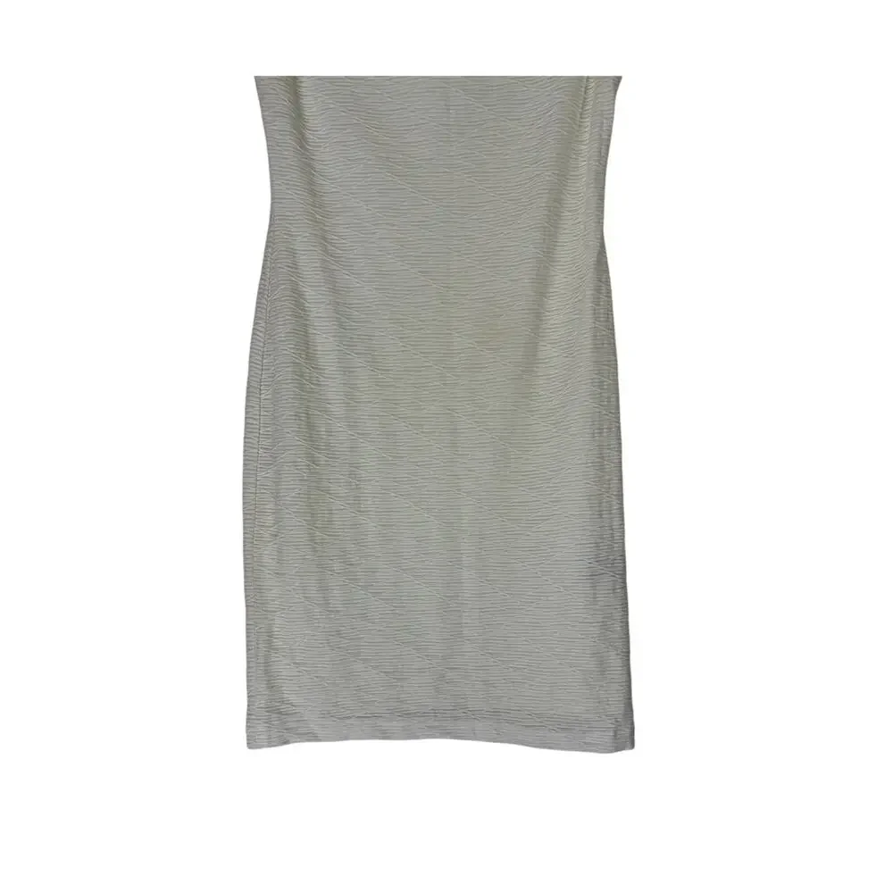 Sharagano Ivory Textured Sleeveless Stretchy Sheath Casual Mini Dress Size 4‎