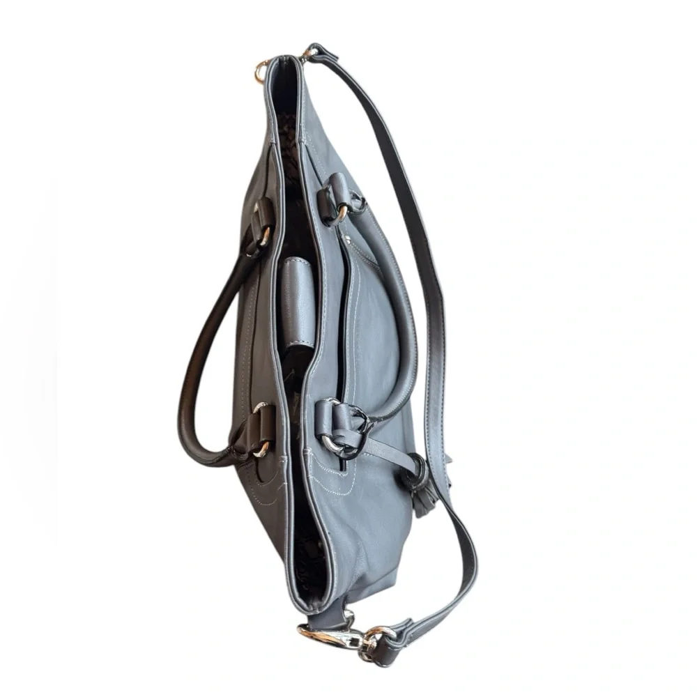 Tignanello Gray Leather Tote‎ Bag