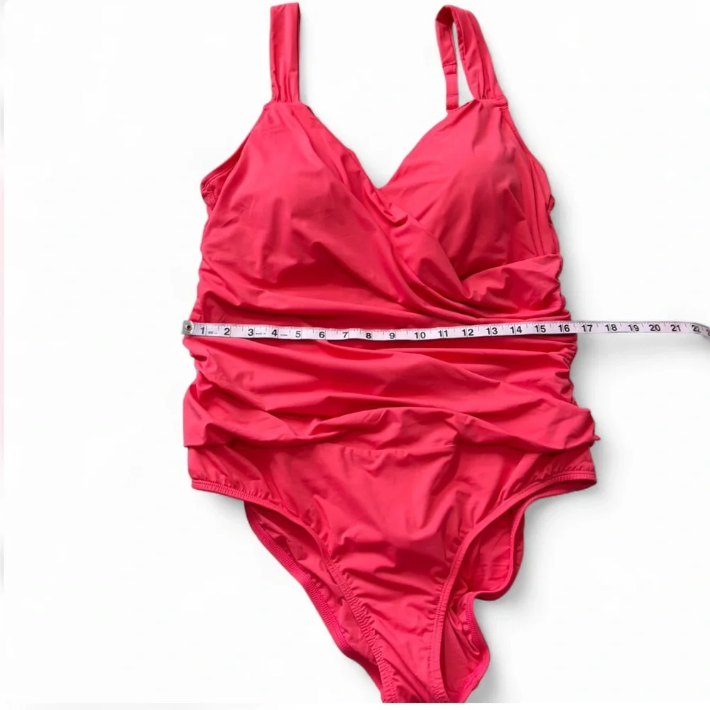 Jantzen Red‎ Tummy Control One Piece Swimsuit, Women's Size 18