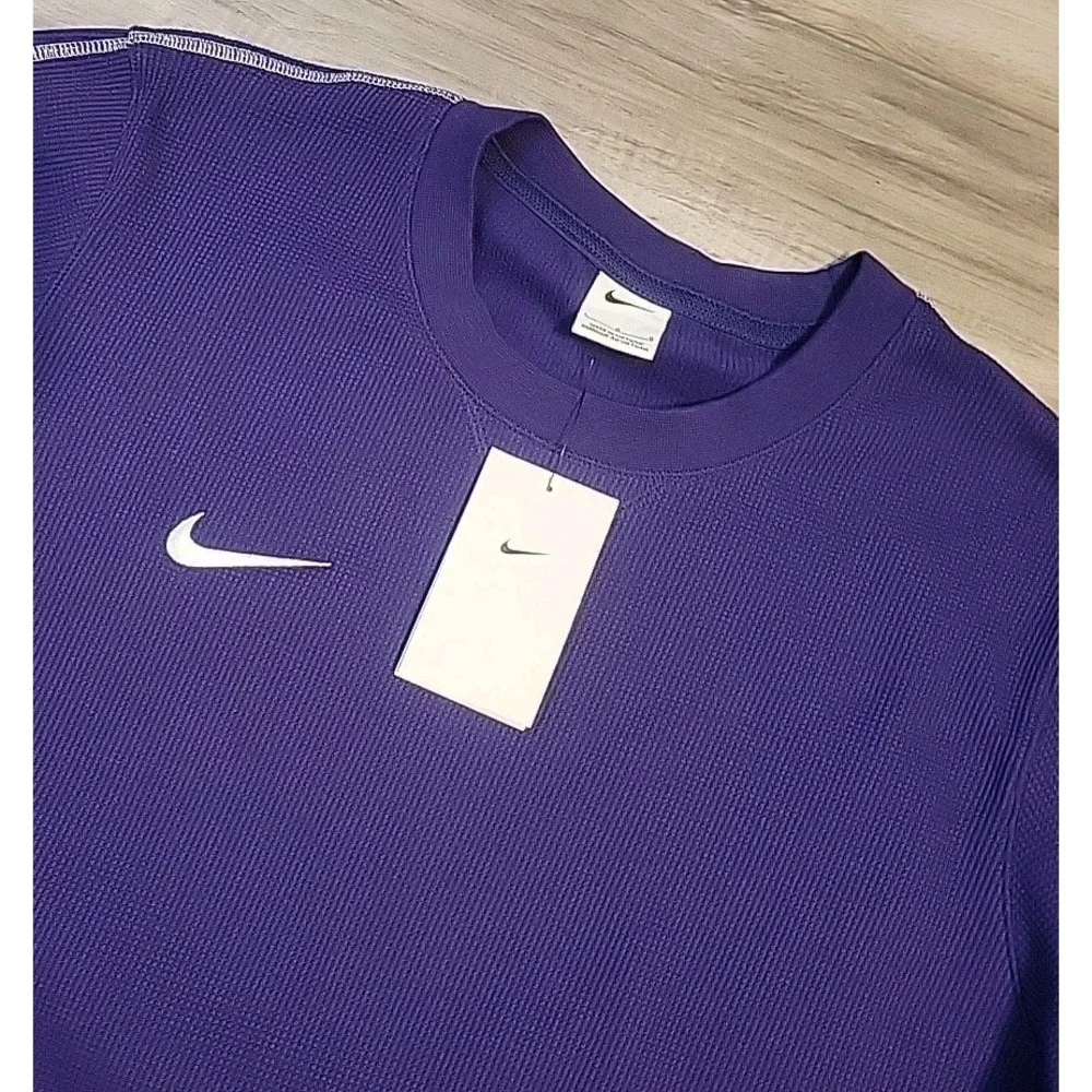 Nike Football‎ Coaches Waffle Knit Sweater Purple Men's Sz Large FJ9547-513 NEW