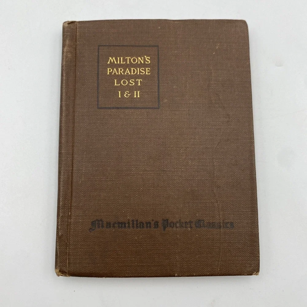 Antique Milton's Paradise Lost Books I + II 1920‎ Macmillan's Pocket Classics