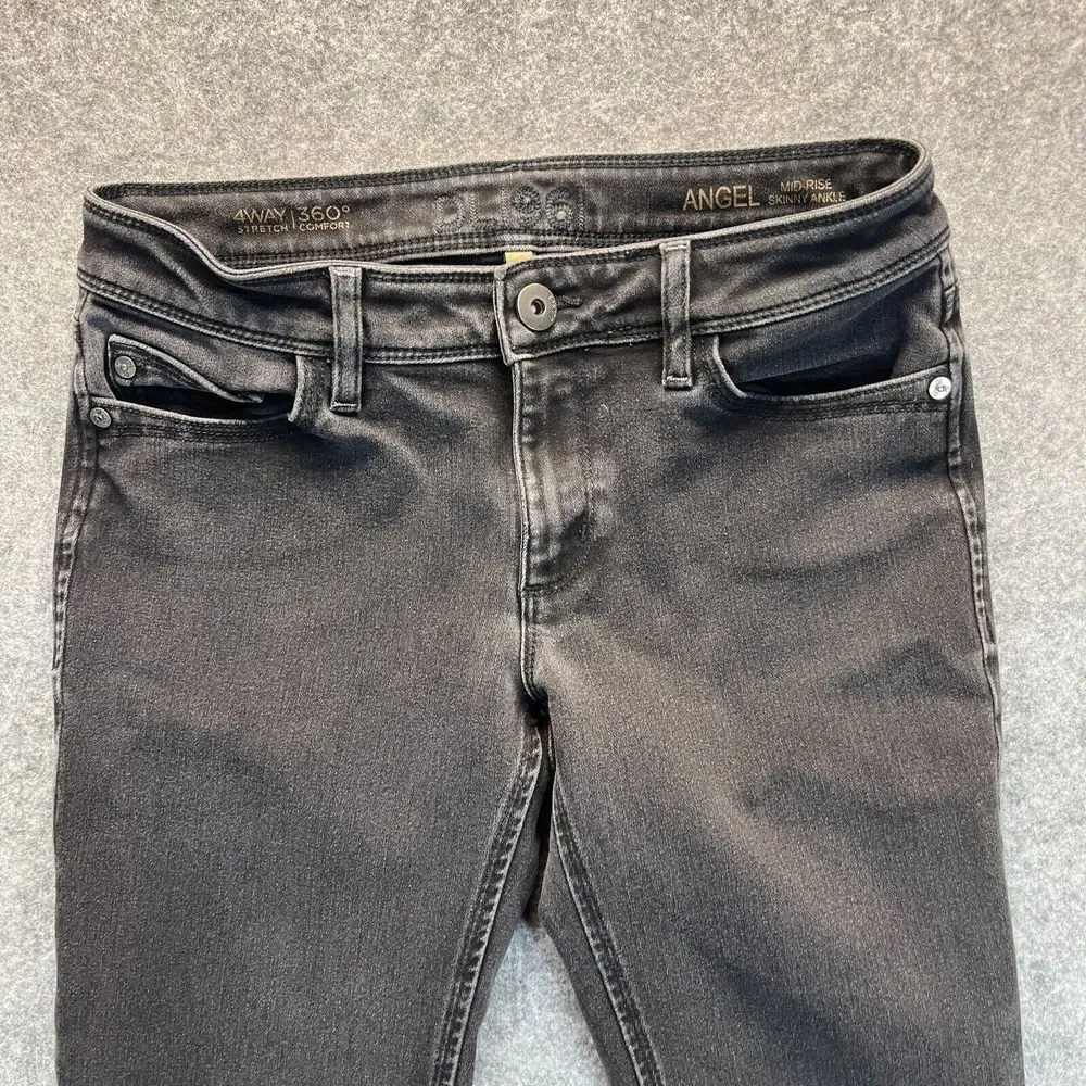DL1961 Jeans Women's 27 Angel‎ Mid Rise Skinny Ankle Black Stretch Denim Pants