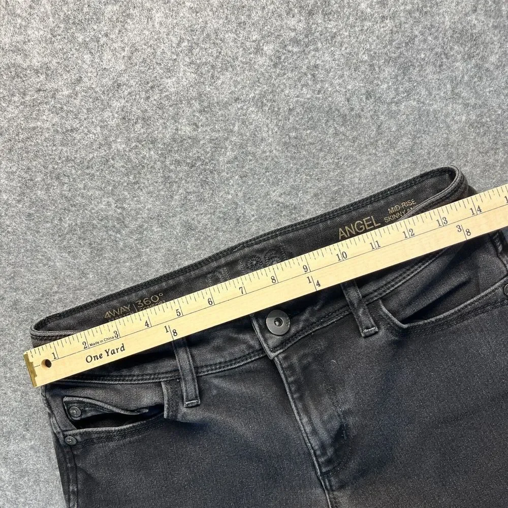 DL1961 Jeans Women's 27 Angel‎ Mid Rise Skinny Ankle Black Stretch Denim Pants