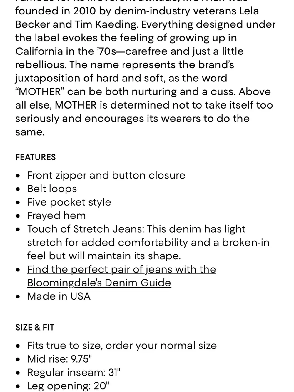 MOTHER light wash