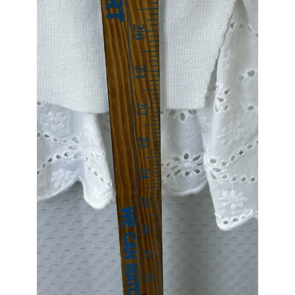 Anthropologie white eyelet