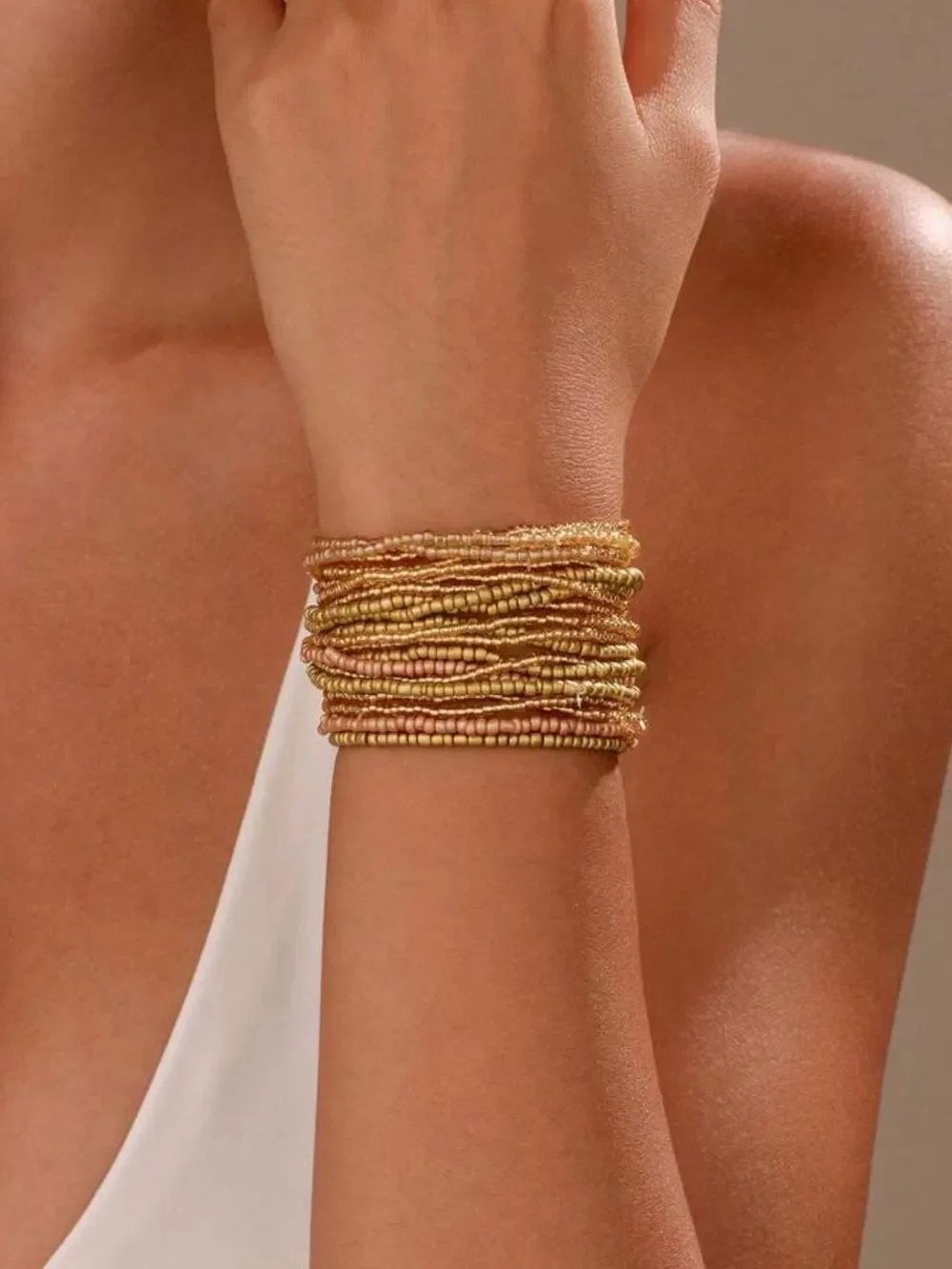 Boho beaded bracelet #2688