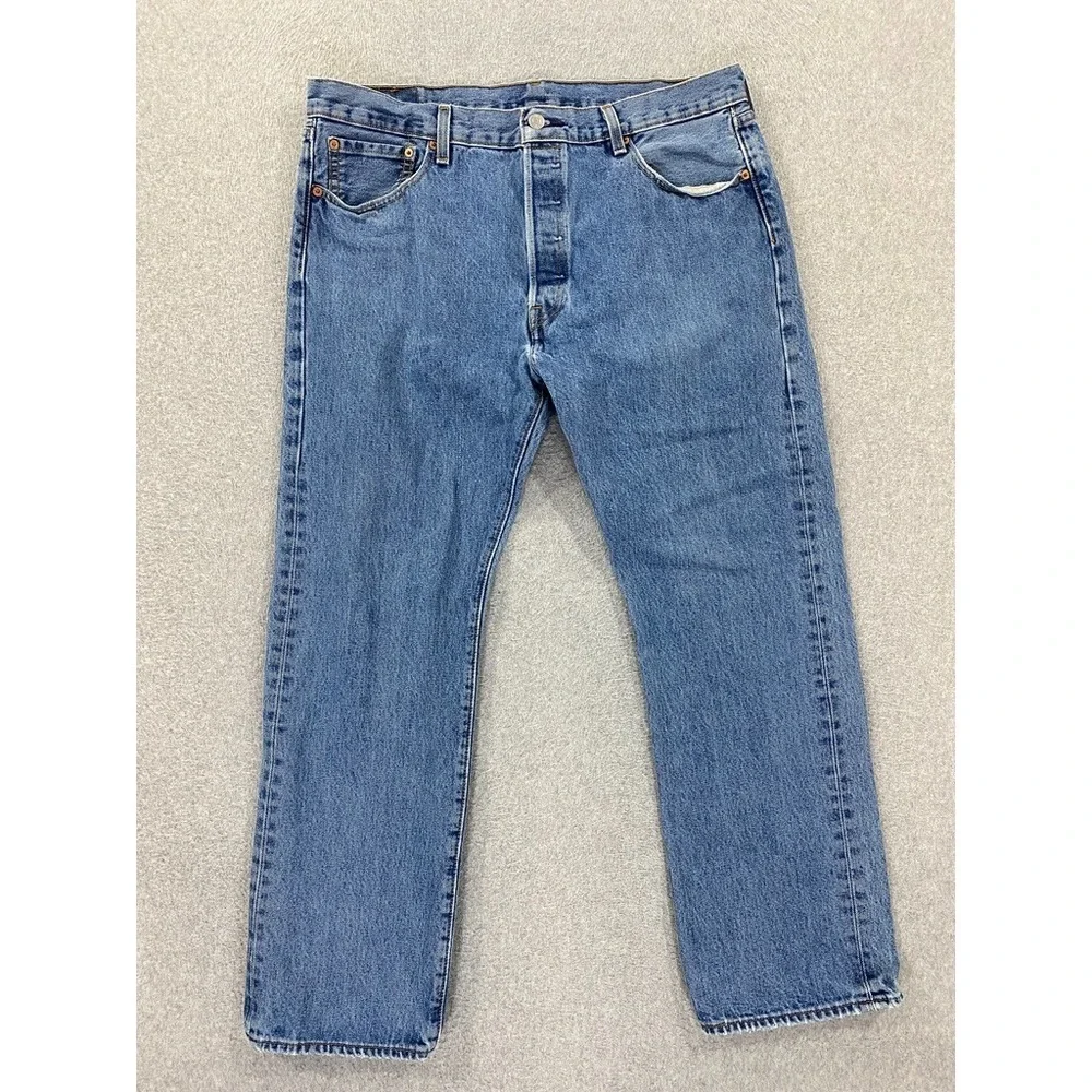 Levi's 501 XX Button Fly Jeans Men 36x29 Blue Straight Cowboy Classic‎ Denim