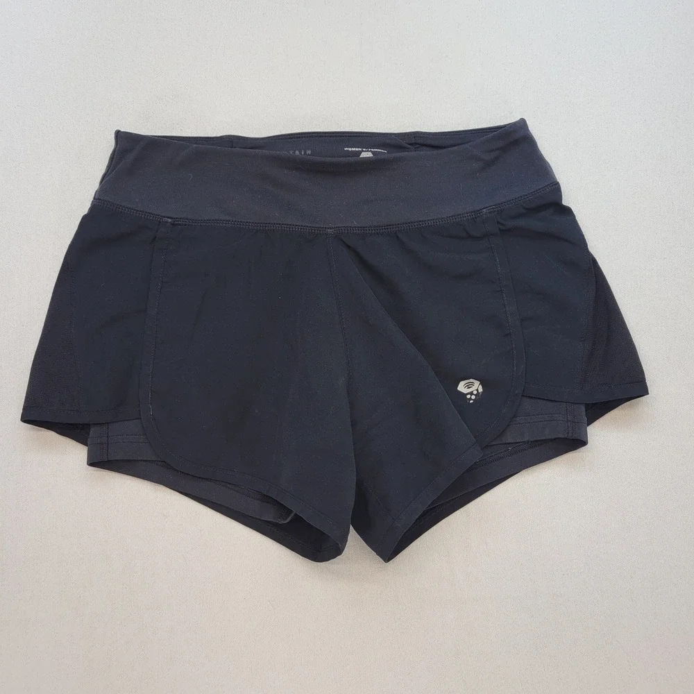 Mountain‎ Hardwear Running Shorts Womens XS Black Active 2-In-1 Athletic OL4560
