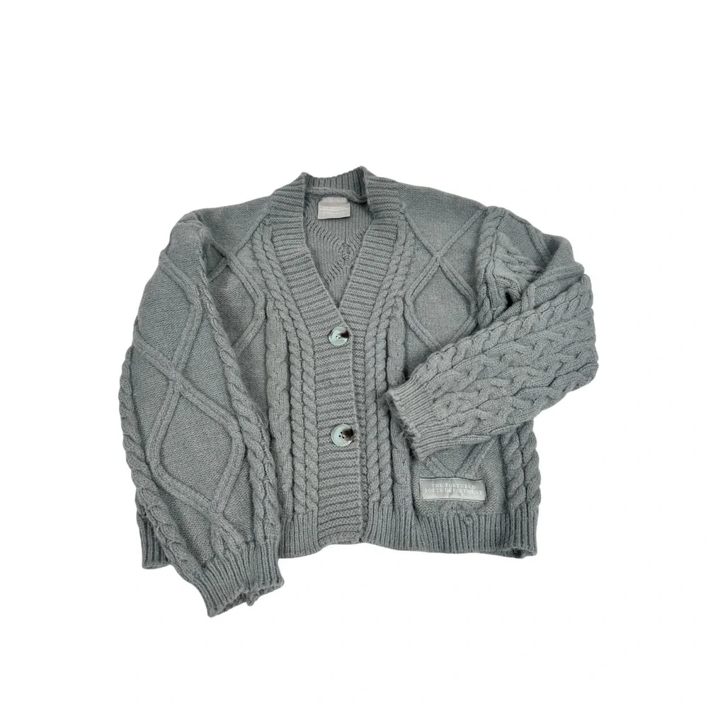 Taylor Swift The Tortured Poets Department TTPD Cardigan Grey MD/LG Official