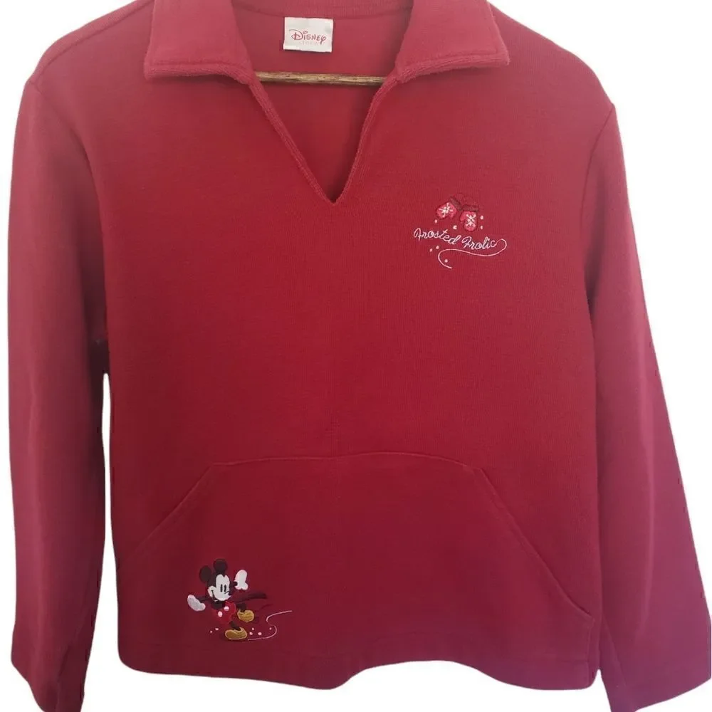 ‎Disney Store Vintage Red Mickey Mouse Frosted Frolic Top