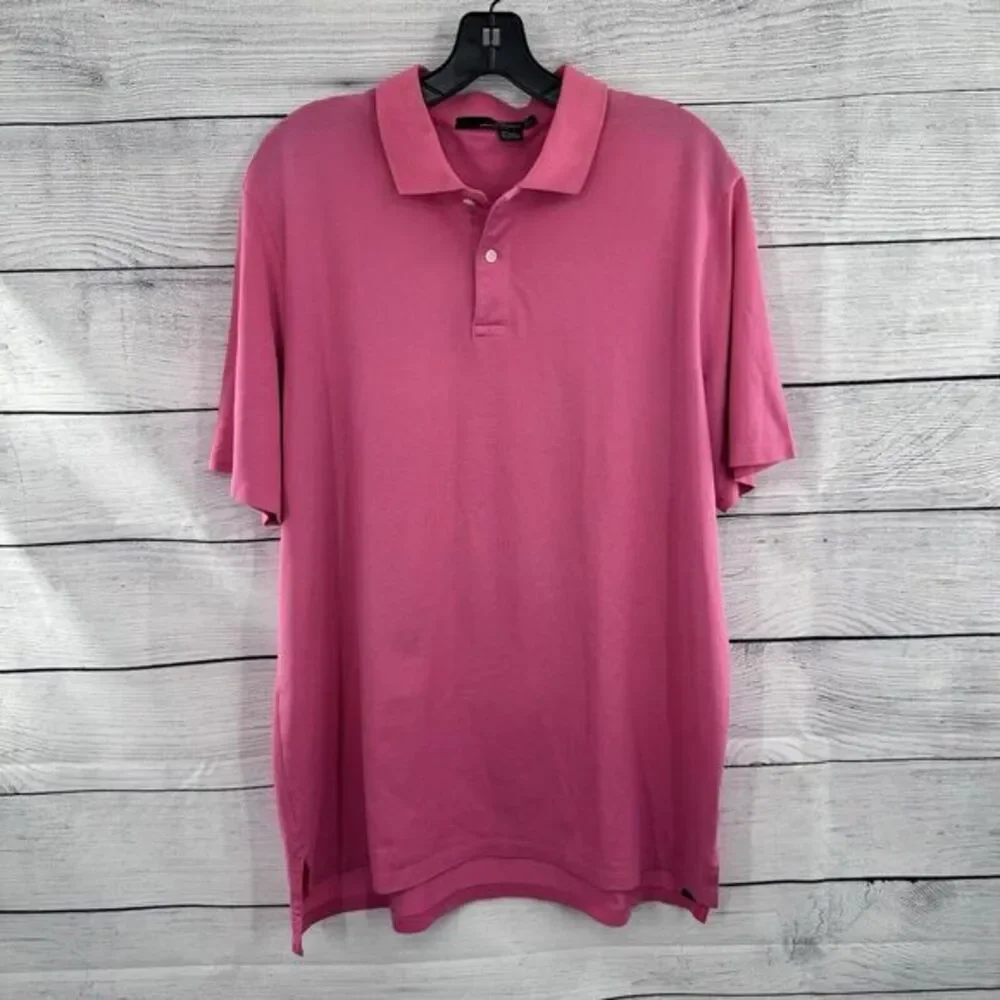 Polo Ralph Lauren‎ RLX Polo Shirt Performance Mens Large Pink Athletic