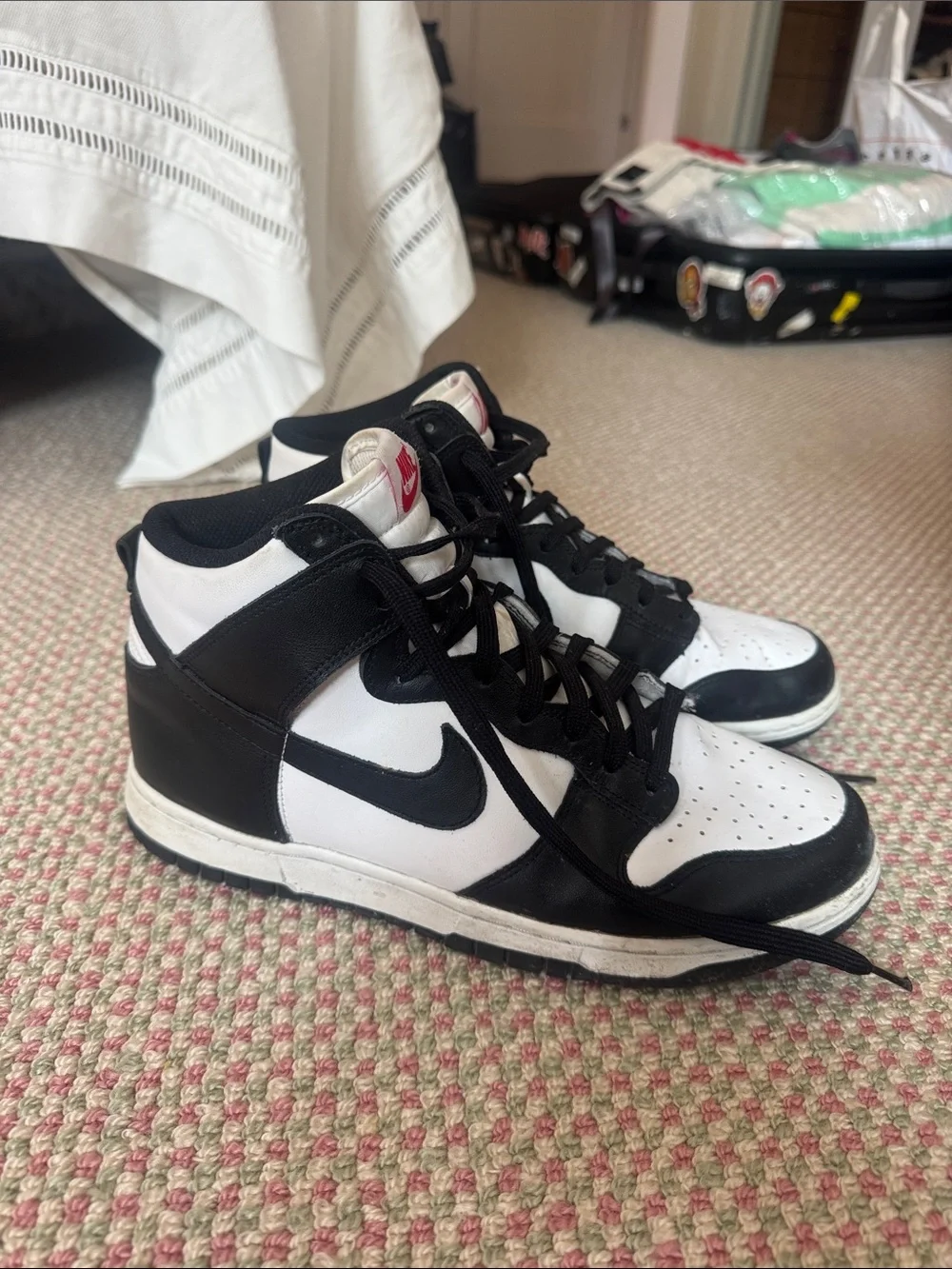 Nike Black and White High-Top Sneakers