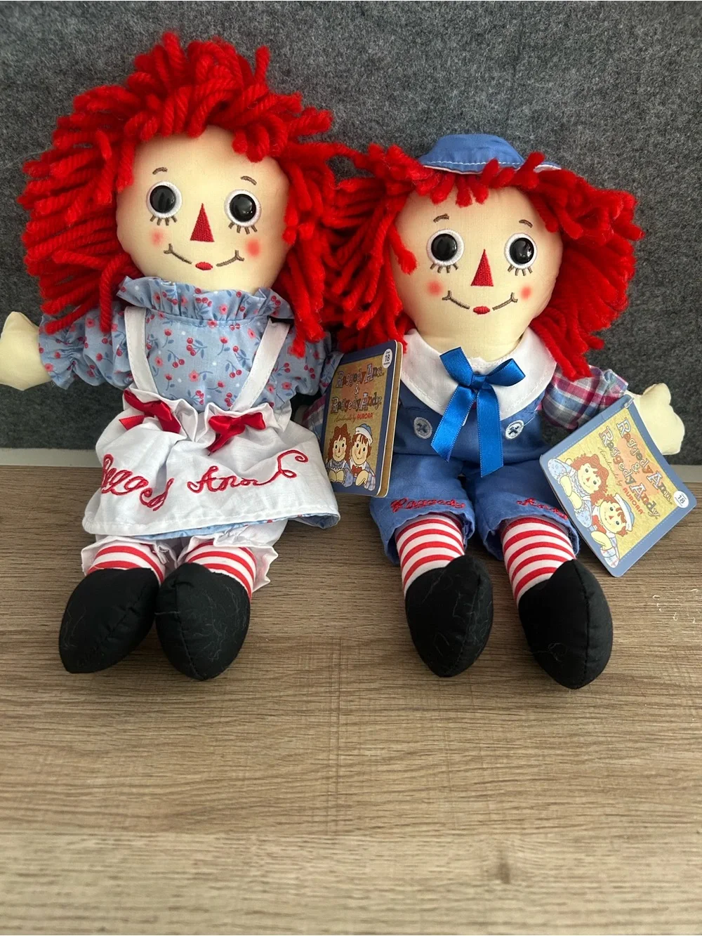 Aurora Raggedy Ann & Raggedy Andy Classic Dolls Set NWT