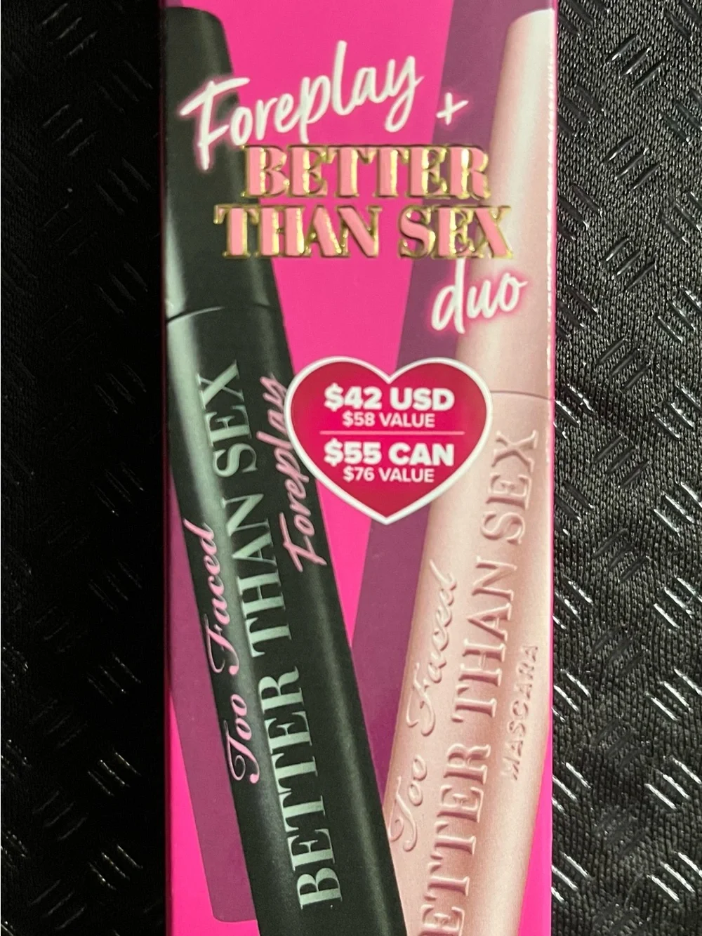 Too Faced Better Than Sex Duo Mascara Set - Black & Pink