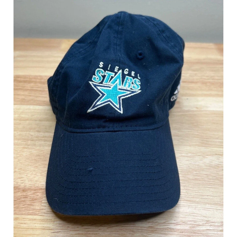 Adidas Stars Hat Mens Adjustable Blue‎ Strap Baseball Cap Football Sports Logo