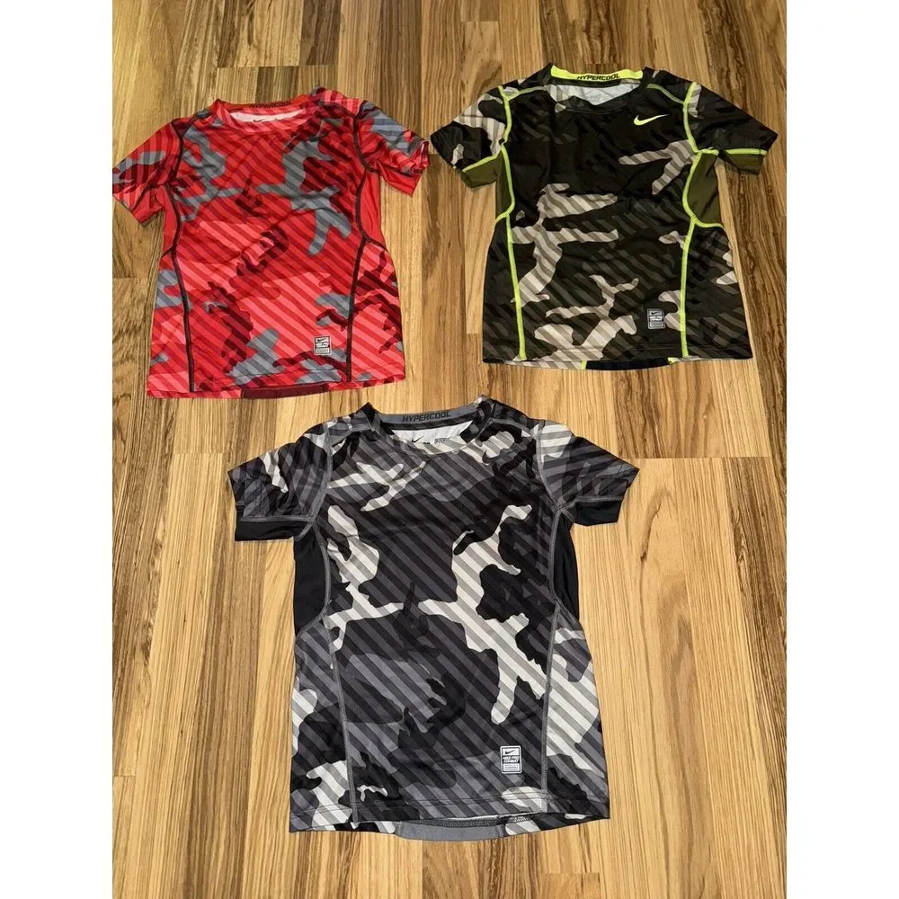 Nike Pro Combat Boys Dri Fit Youth Sz XS 6 7 Hypercool‎ Fitted Lot Of 3 EUC