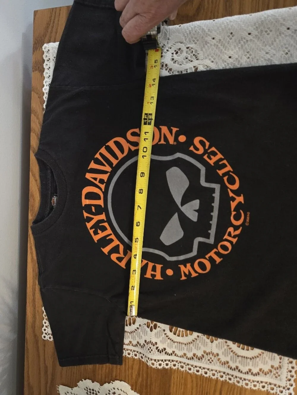 Harley-Davidson Kids Youth Willie G Skull Grapgic Tee Black Orange No Size Tag