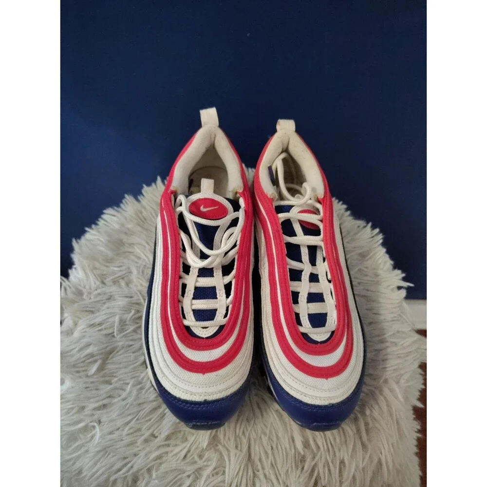 Nike Air Max 97 Youth  White University Red Blue Size 5.5Y 0r Women’s 6.5