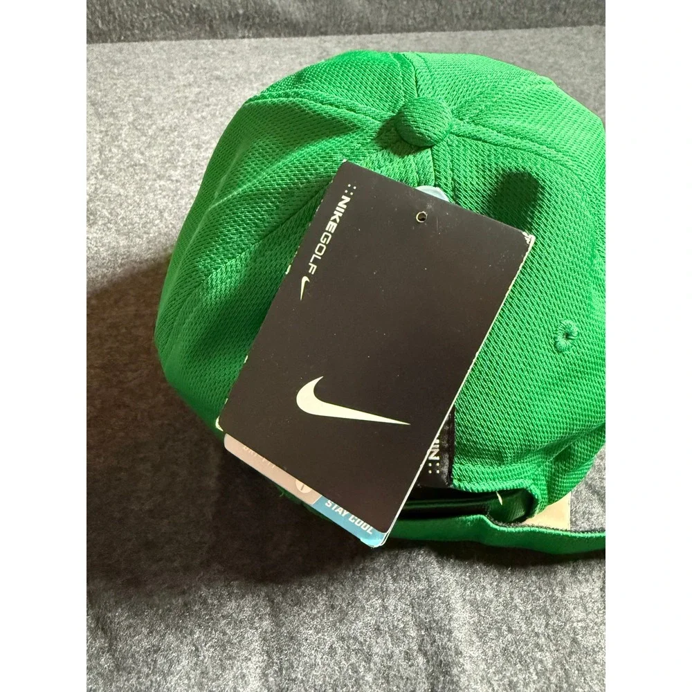 Nike Golf Dri-FIT Mesh Adjustable Hat Green Swoosh Logo Cap NWT