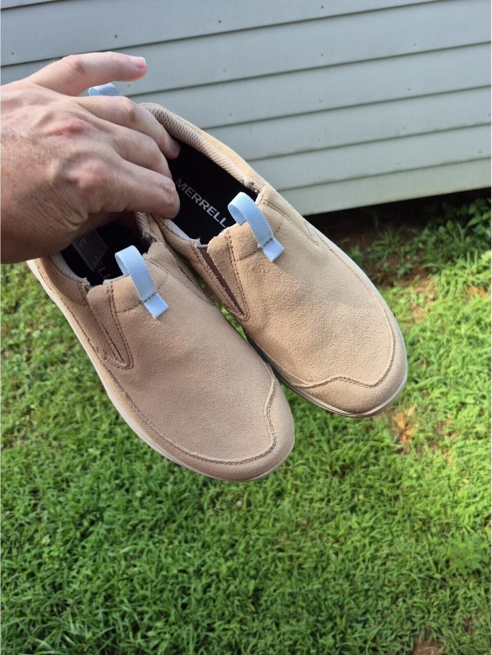 NEW Womens Merrell Nessa Slip On shoes, Size 8 $90 MSRP - Light Brown - No Box